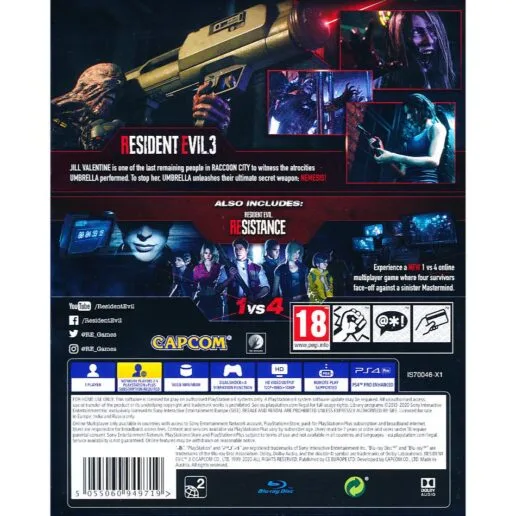 Resident Evil 3 Remake PS4