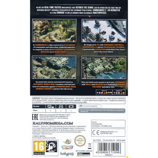 Commandos 2 HD Remaster NS