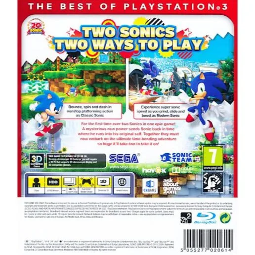 Sonic Generations Essentials PS3