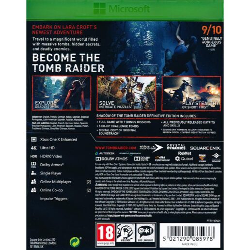 Shadow of Tomb Raider Def. Ed. XBO
