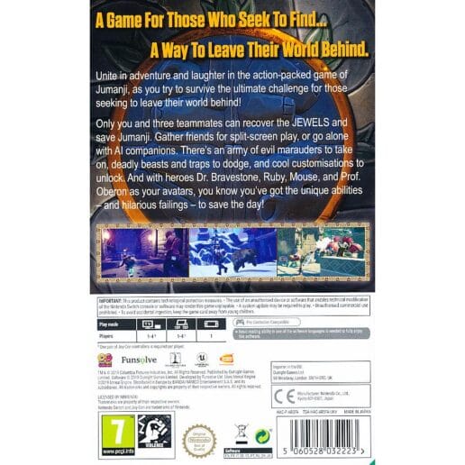 Jumanji the Video Game NS