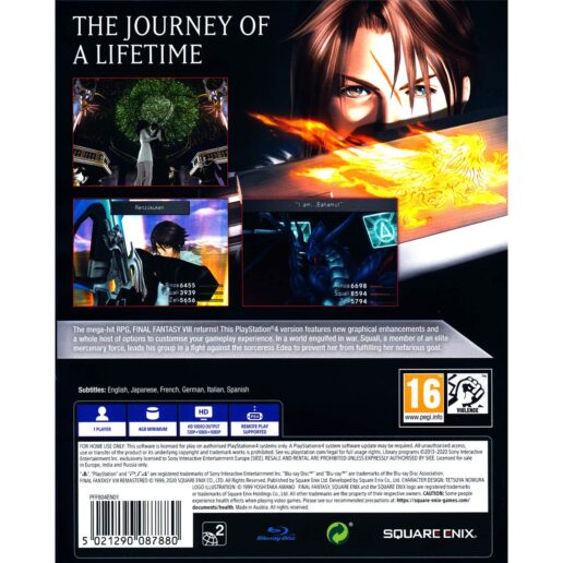 Final Fantasy VIII Remastered Playstation 4