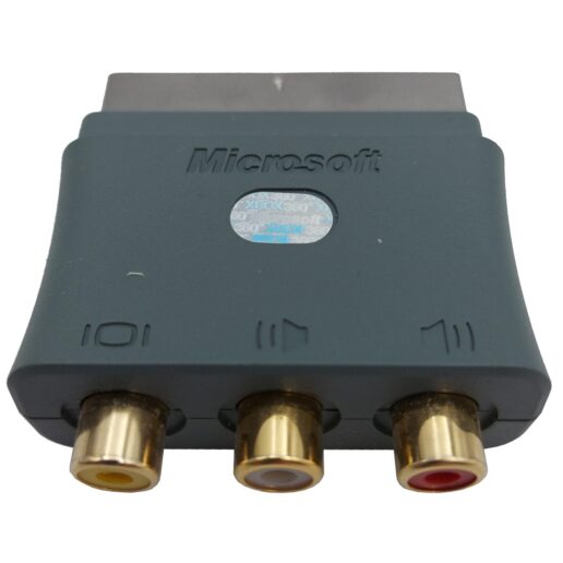 Scart Kontakt Adapter RCA AV Xbox 360 Grå (Begagnad)