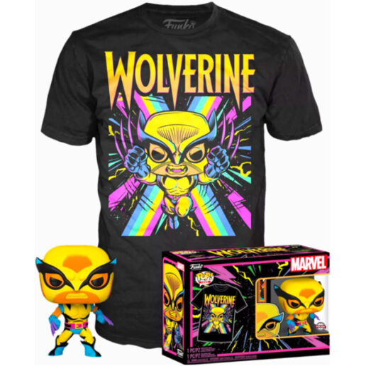 Set POP & Tee Marvel Wolverine Black Light (Medium)