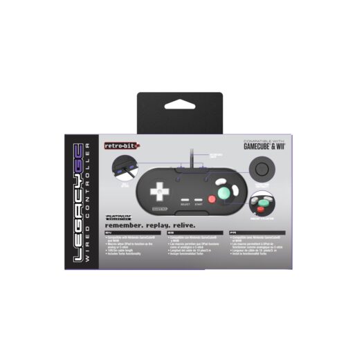 Retro-Bit Legacy Gamecube Wired Pad Black