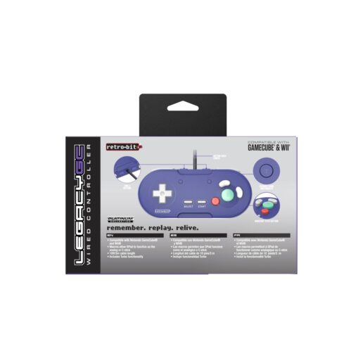 Retro-Bit LegacyGC Wired Controller Indigo Nintendo Gamecube