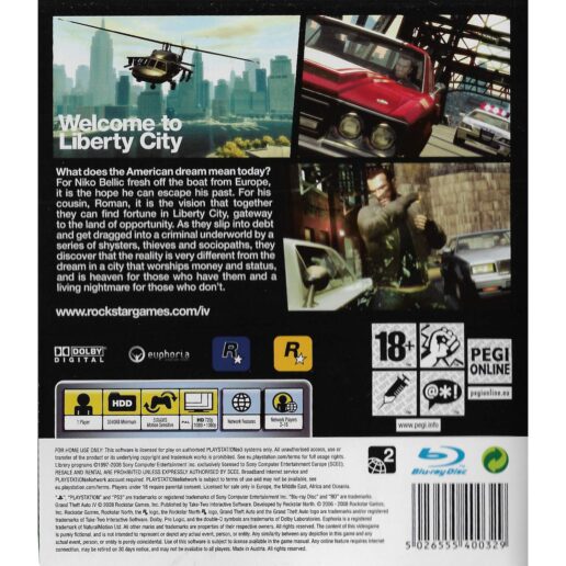 Grand Theft Auto IV Playstation 3 PS3