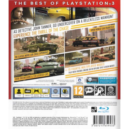Driver San Francisco Playstation 3 PS3 Essentials Nordic
