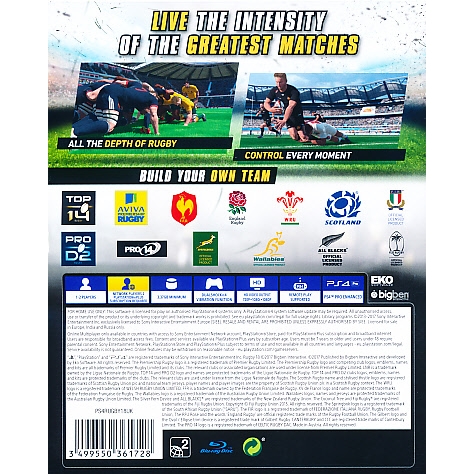 Rugby 18 Playstation 4 PS4