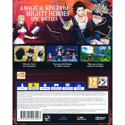 Black Clover Quartet Knights Playstation 4 PS4