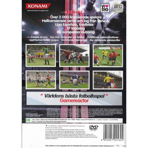 Pro Evolution Soccer 4 Playstation 2 PS2 Swedish (Begagnad)