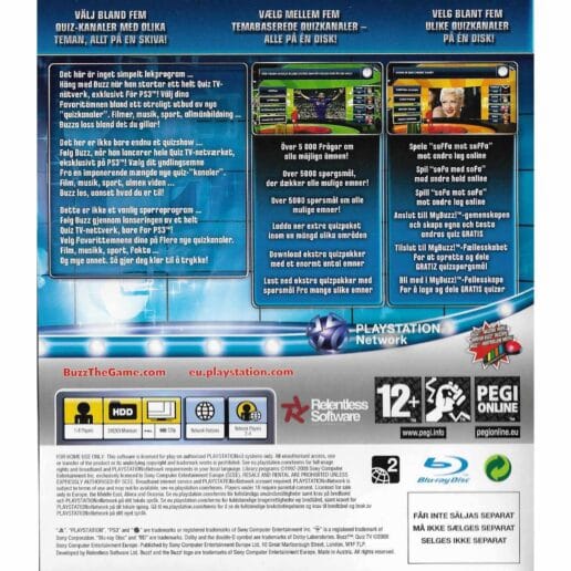 Buzz Quiz TV Playstation 3 PS 3 (Begagnad)