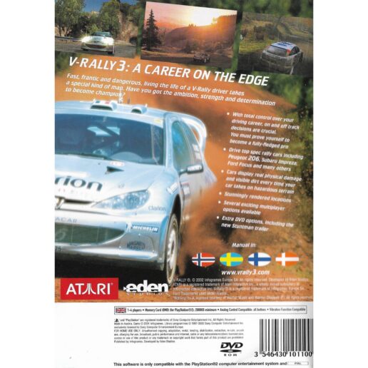 V-Rally 3 Playstation 2 PS2 Nordic (Begagnad)