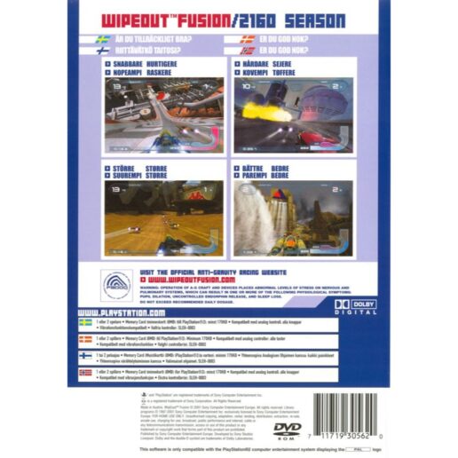 Wipeout Fusion Playstation 2 PS2 Nordic (Begagnad)