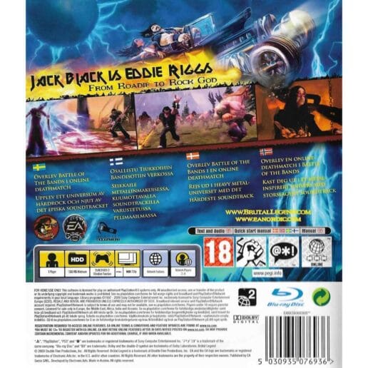 Brutal Legend Playstation 3 PS3 Nordic (Begagnad)
