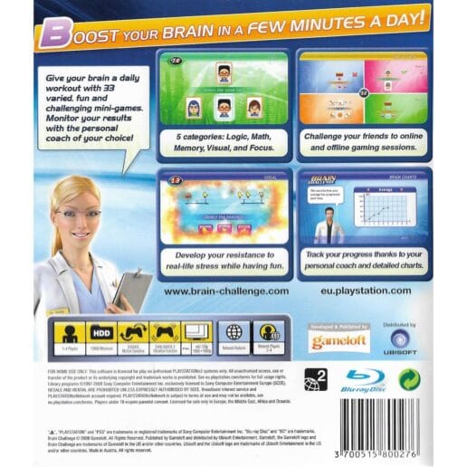 Brain Challenge Playstation 3 PS3 (Begagnad)