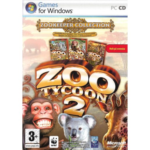 Zoo Tycoon 2 Zookeeper Collection PC CD Swedish (Begagnad)