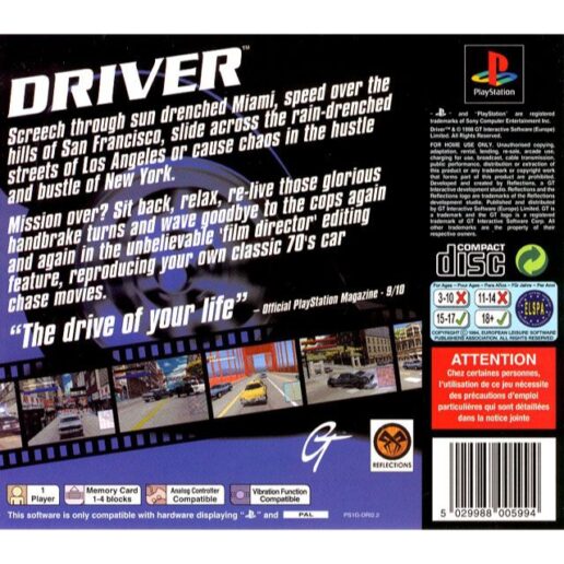 Driver Playstation 1 PS1 (Begagnad)