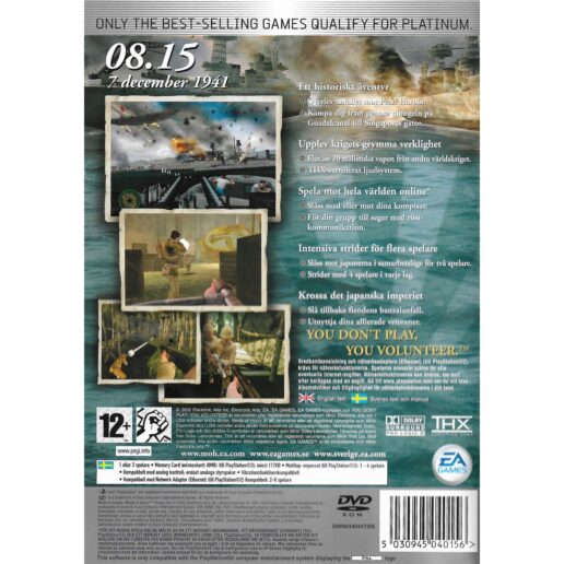 Medal of Honor Rising Sun Playstation 2 PS2 Platinum Swedish (Begagnad)