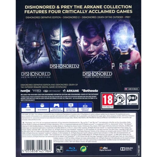 Dishonored & Prey Arkane Collection Playstation 4