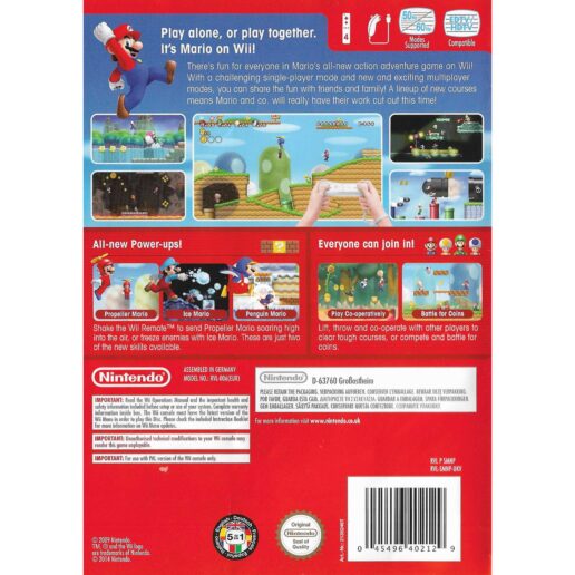 New Super Mario Bros Wii Nintendo Wii Nintendo Selects (Begagnad)