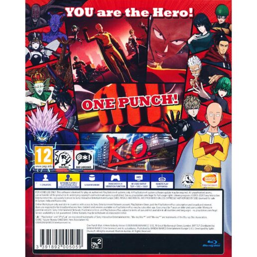 One Punch Man A Hero Nobody Knows Playstation 4