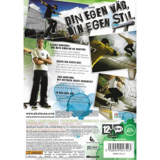 Skate Xbox 360 Swedish (Begagnad)