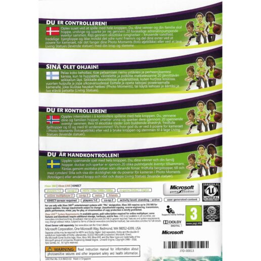 Kinect Adventures Xbox 360 Kinect Nordic (Begagnad)