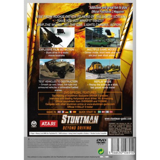 Stuntman Playstation 2 PS2 Platinum Nordic (Begagnad)