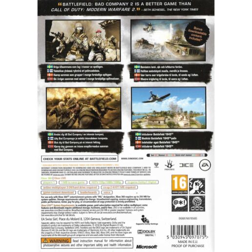 Battlefield Bad Company 2 Ultimate Edition Xbox 360 Nordic (Begagnad)