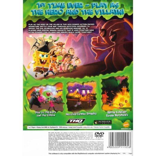 Spongebob Squarepants featuring Nicktoons Globs of Doom Playstation 2 PS2 (Begagnad)