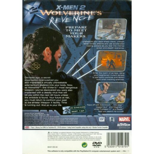 X-Men 2 Wolverines Revenge Playstation 2 PS2 (Begagnad)