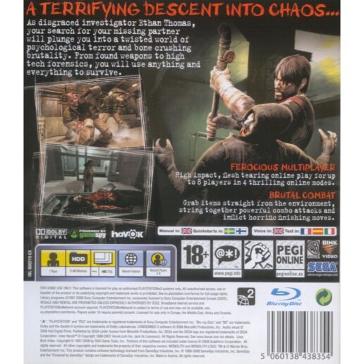 Condemned 2 Playstation 3 PS3 Swedish (Begagnad)