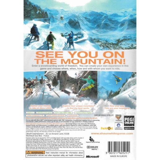 Shaun White Snowboarding Xbox 360 (Begagnad)
