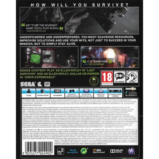 Alien Isolation Playstation 4 PS4 (Begagnad)