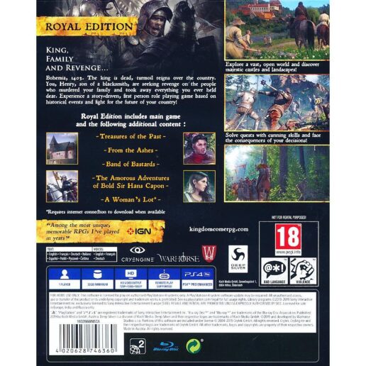 Kingdom Come Deliverance Royal Edition Playstation 4 PS4 (Begagnad)
