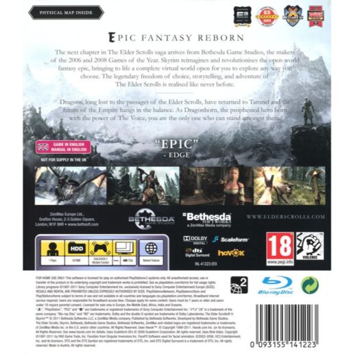 The Elder Scrolls V Skyrim Playstation 3 PS3 (Begagnad)
