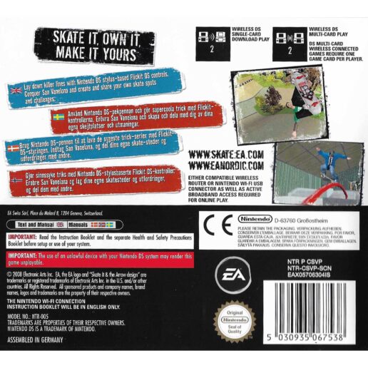 Skate It Nintendo DS Nordic (Begagnad)