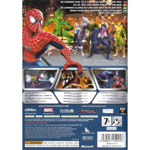 Spider-Man Friend or Foe Xbox 360 Nordic (Begagnad)