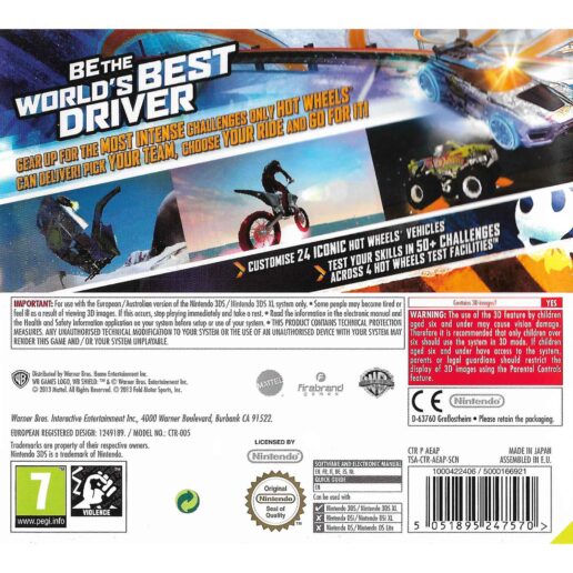 Hot Wheels Worlds Best Driver Nintendo 3DS (Begagnad)
