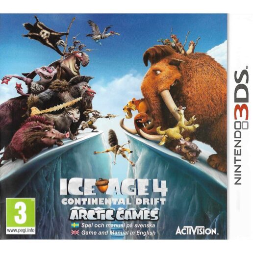 Ice Age 4 Continental Drift Artic Games Nintendo 3DS Swedish (Begagnad)