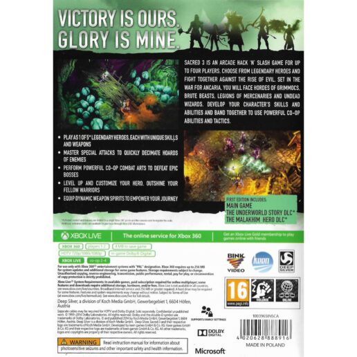 Sacred 3 Xbox 360 (Begagnad)