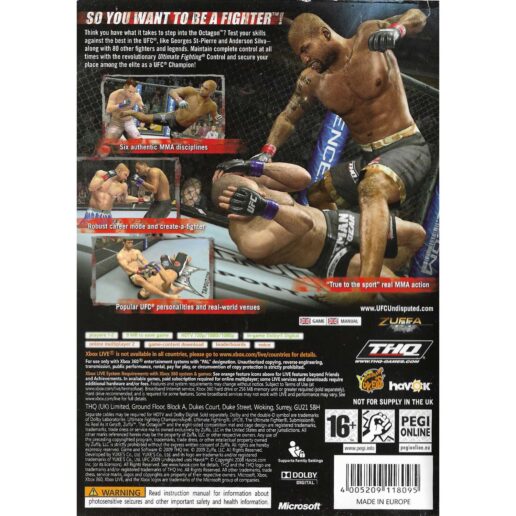 UFC 2009 Undisputed Xbox 360 (Begagnad)