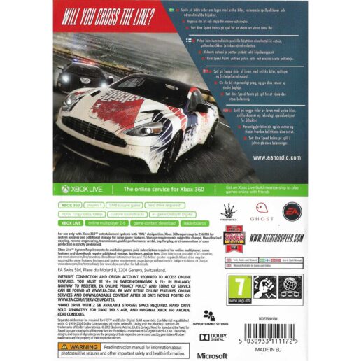 Need for Speed Rivals Xbox 360 Nordic (Begagnad)