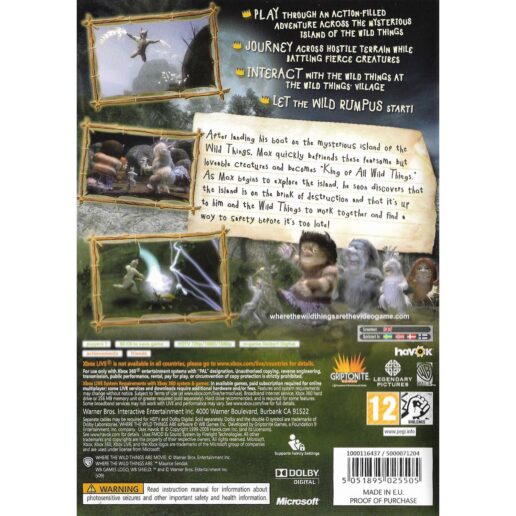 Where the Wild Things Are The Videogame Xbox 360 (Begagnad)