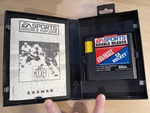 EA Sports Double Header Hockey + John Madden Football Sega Mega Drive