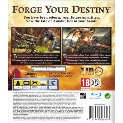 Kingdoms of Amalur Reckoning Playstation 3 PS3 Nordic (Begagnad)