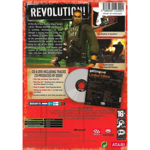 Marc Eckos Getting Up Contents Under Pressure Limited Edition Xbox Paperback (Begagnad)