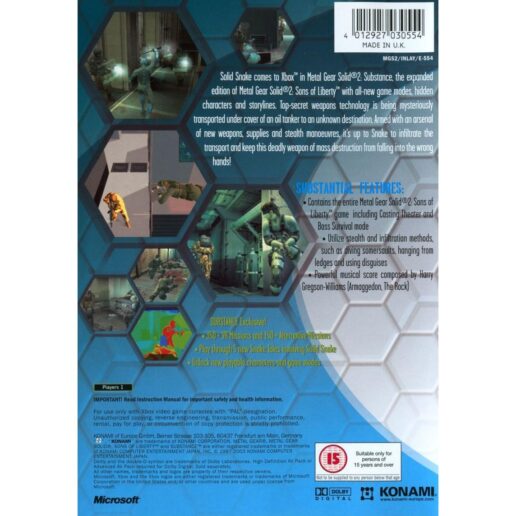 Metal Gear Solid 2 Substance Xbox (Begagnad)