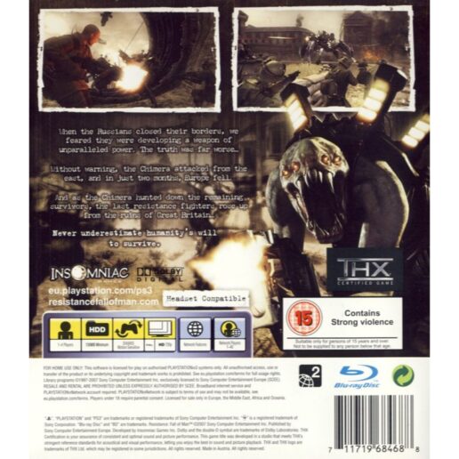 Resistance Fall of Man Playstation 3 PS3 (Begagnad)